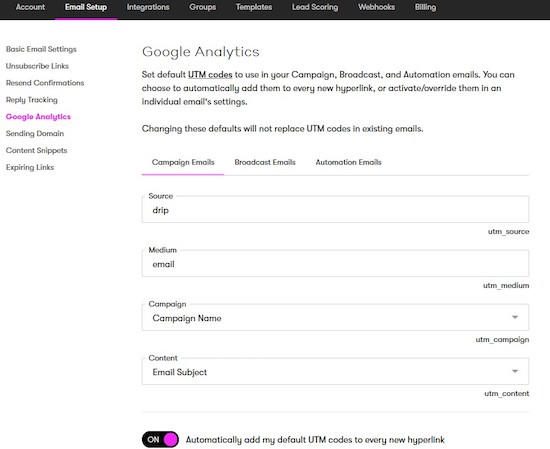 1 analytics setup