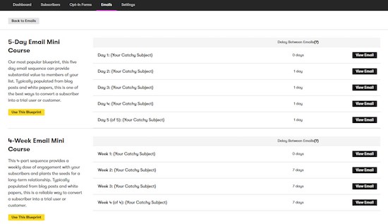 Drip marketing automation campaign blueprints