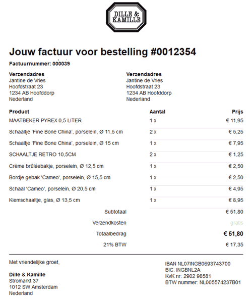 orderconfirmation attachment email pdf