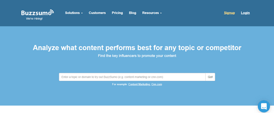 buzzsumo content discovery