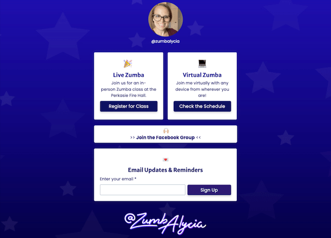 AWeber review landing page builder customer landing page example