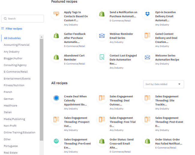 ActiveCampaign marketing automation templates