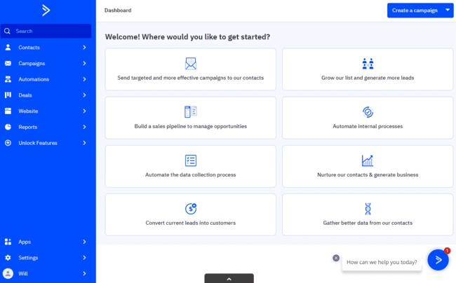 ActiveCampaign sales get started
