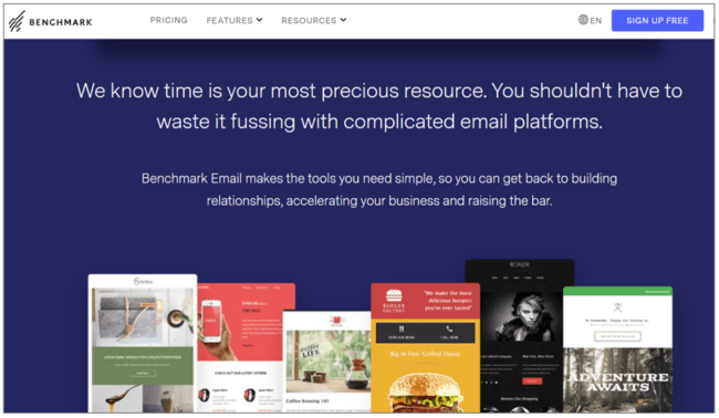 Benchmark email marketing software for affiliate marketing