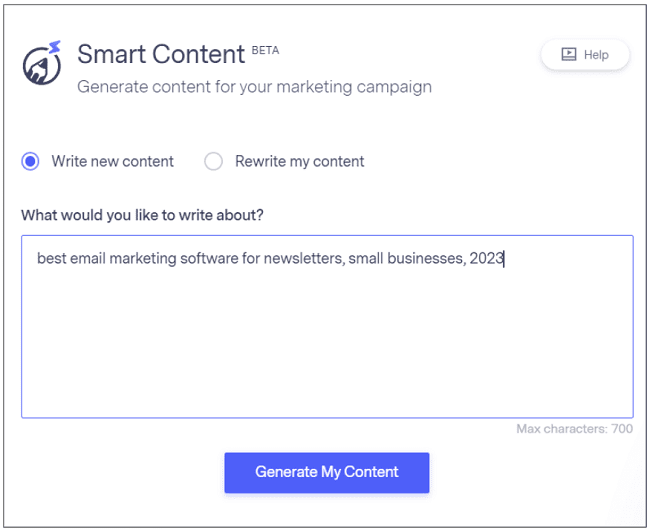 Benchmark smart content newsletters