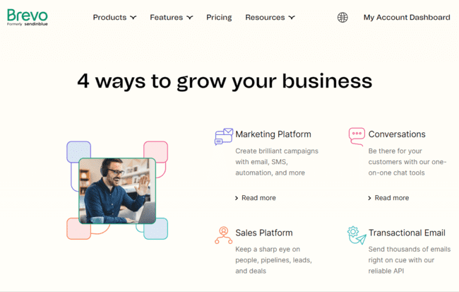 Brevo email service product options