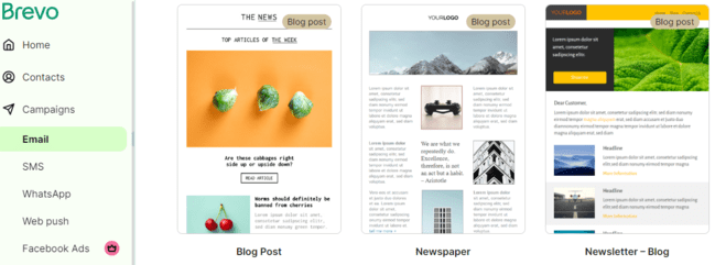 Brevo email templates