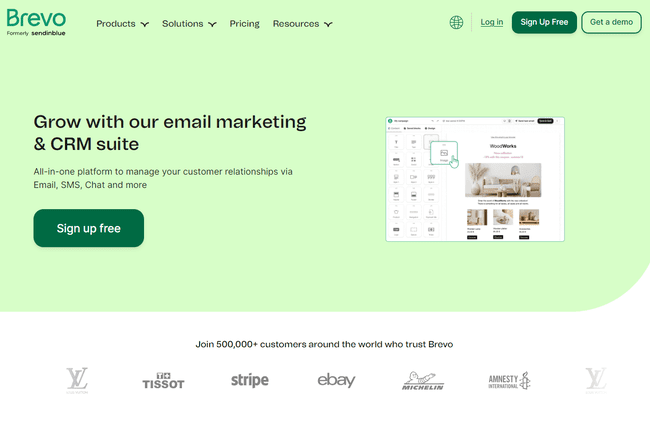 Brevo free email builder for school newsletters
