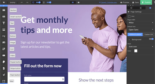 Building an email list using a lead capture form on your website