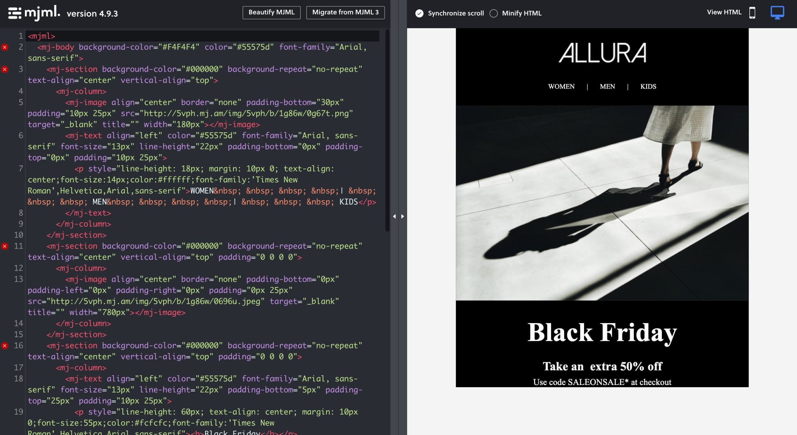 Cadre d_email MJML responsive