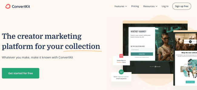 ConvertKit software de email marketing para marketing de afiliación