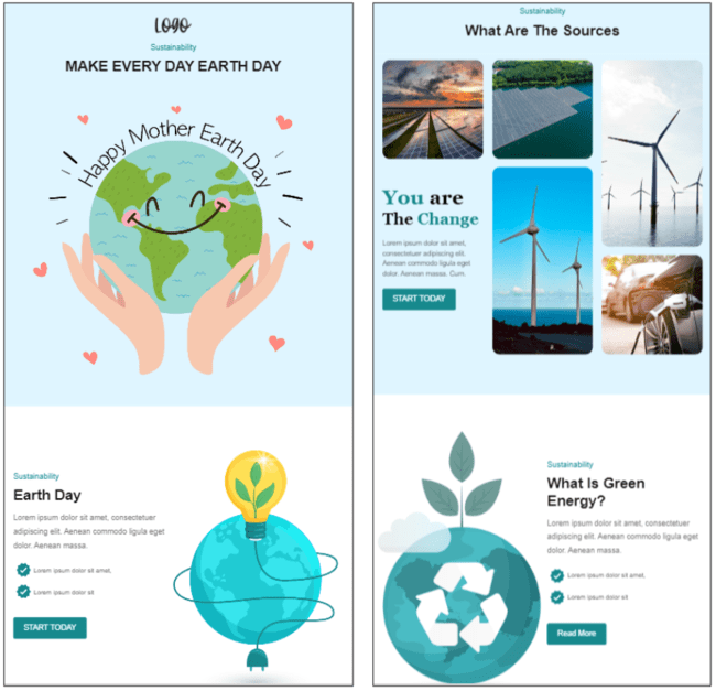 Earth day email template