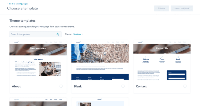 editor de páginas web de Hubspot CMS