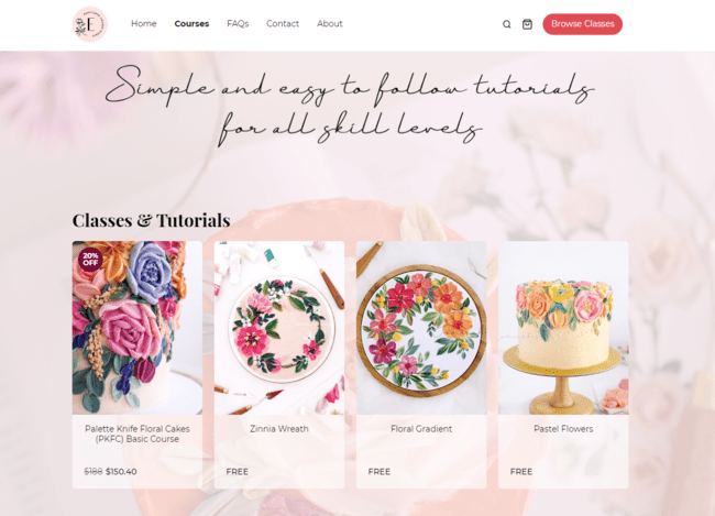 Eumicakes cake decoration course Sellfy online store