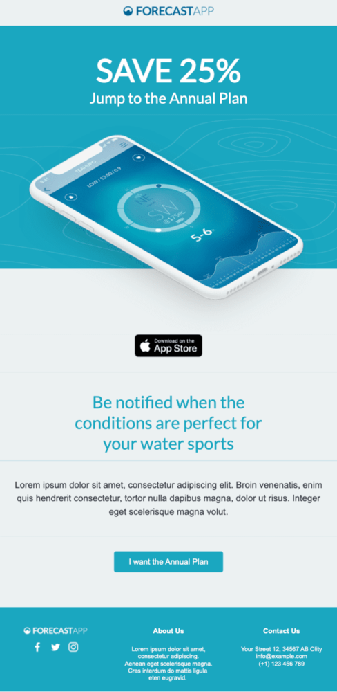 promotional email template for saas
