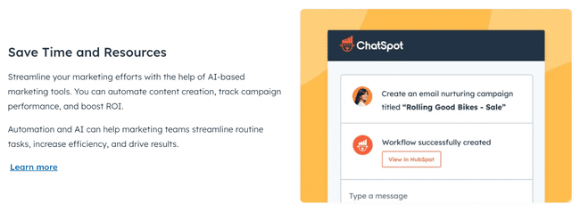 Hubspot CRM AI-based marketing tool