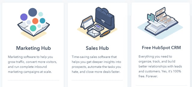 Hubspot marketing hub vendas hub CRM gratuito