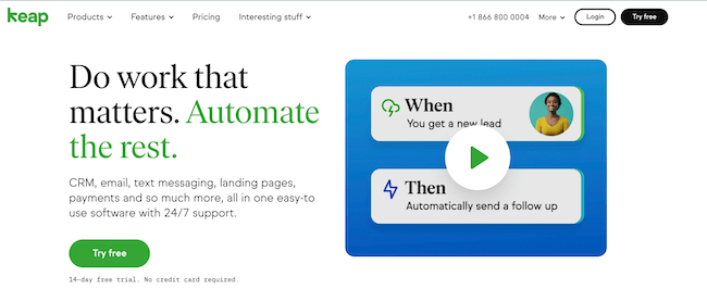 Keap CRM email marketing automation platform
