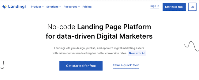 Landingi sales funnel landing pages