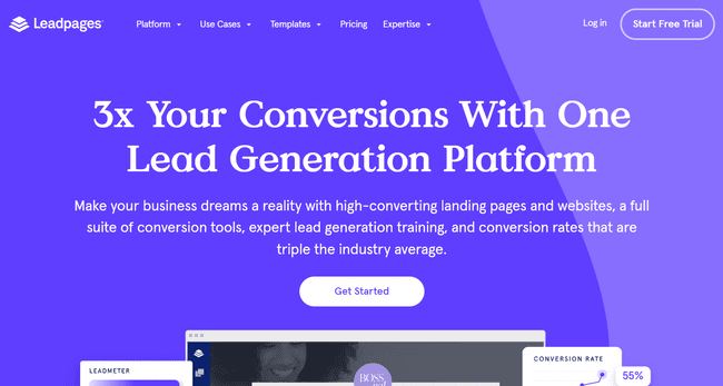 Leadpages lead generation funnel pages