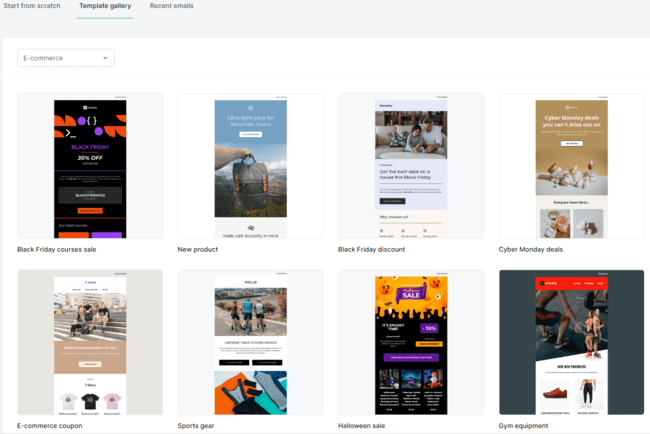 MailerLite email templates