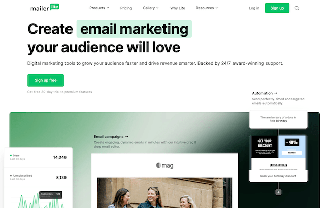 constantcontact alternatives cheaper Mailerlite