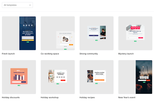 Mailerlite form templates email marketing tool