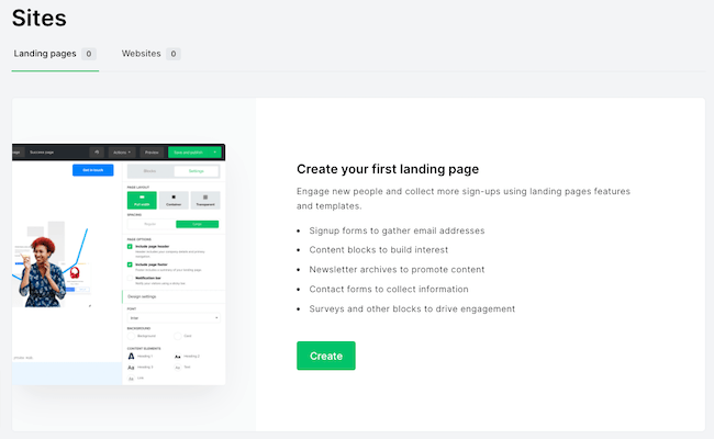 Mailerlite review landing pages sites email marketing tool