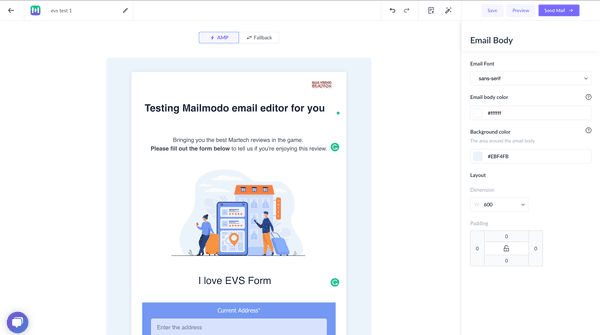Mailmodo email marketing platform review email editor
