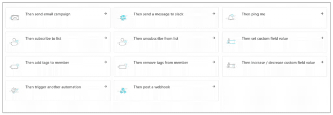 Moosend automation workflow actions email service provider review