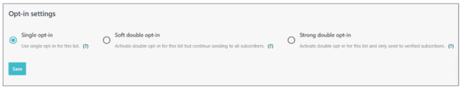 Moosend review list opt-in options soi doi