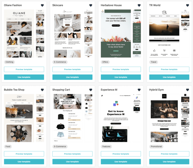 Moosend review email templates drag and drop editor template responsive layout