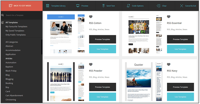 Moosend newsletter templates