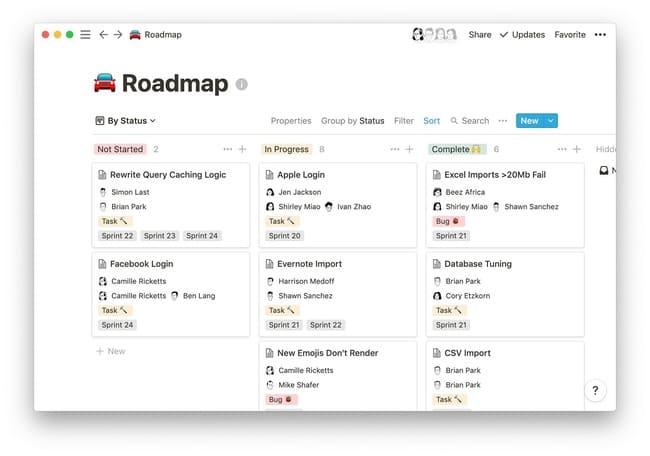 Notion project management note-taking platform