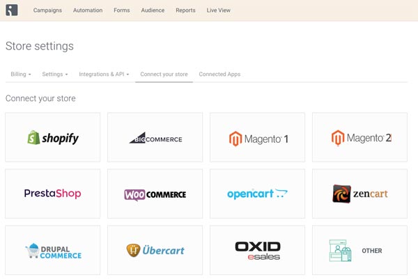 Omnisend integrations-cannabis ecommerce shops