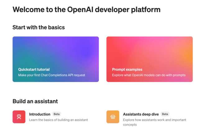 OpenAI Playground for exploration and experimentation