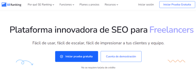 SE Ranking herramienta de seguimiento de posiciones para principiantes y autónomos