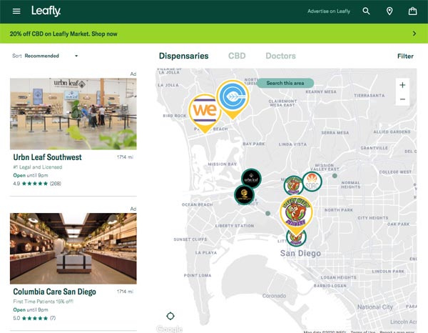 Leafly Listings