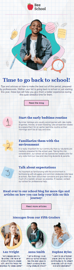 School news template