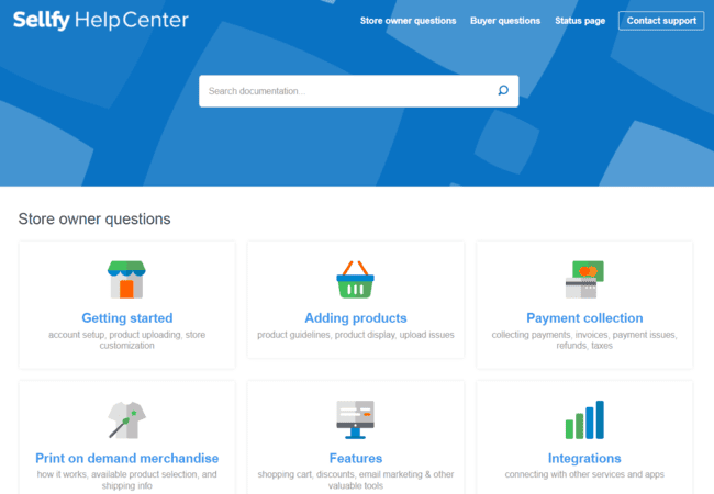 Sellfy help center