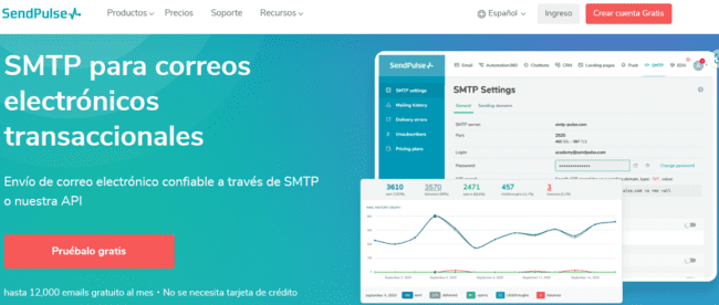 Sendpulse-smtp-signup-page