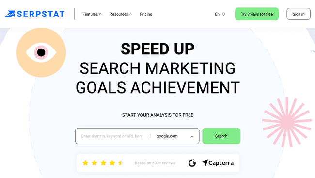 Serpstat software seo fácil de usar