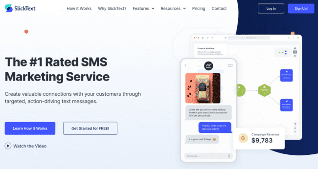 SlickText text marketing platform SMS messages