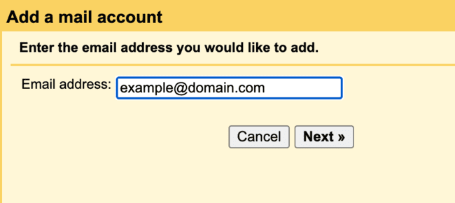 adding email to Gmail SMTP server