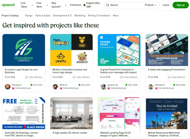 Upwork project catalog best marketing freelance platforms