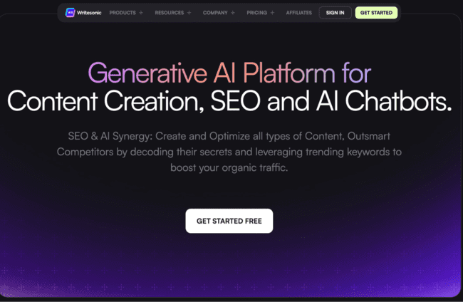 WriteSonic affordable copywriting