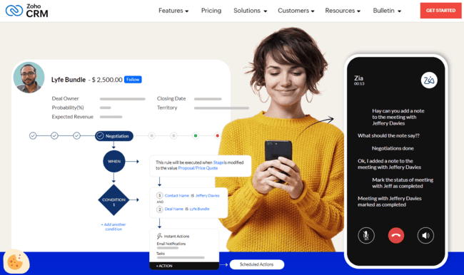 Zoho crm software