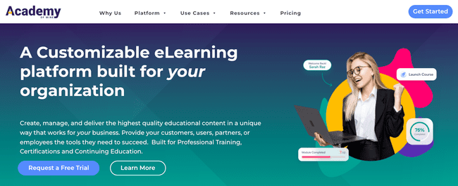 best elearning platform LMS academy of mine