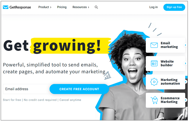 best email newsletter software GetResponse