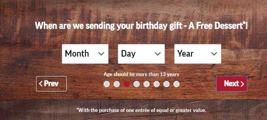 birthday gift email subscription